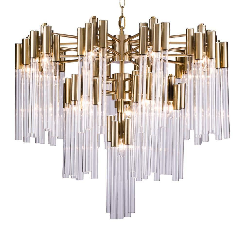 Davina I 16-Light Gold Crystal Chandelier