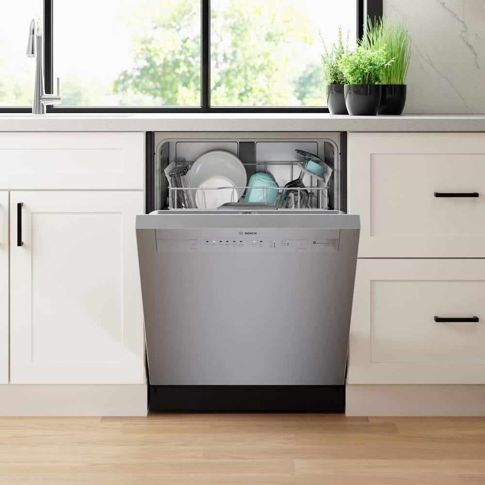 Bosch 800 Series 24" Front Control Built-In Dishwasher with Hybrid Tub SHE3AEM5N