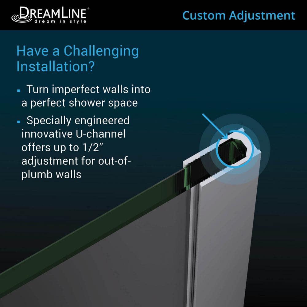 Linea 30"W x 72"H Frameless Fixed Glass Panel