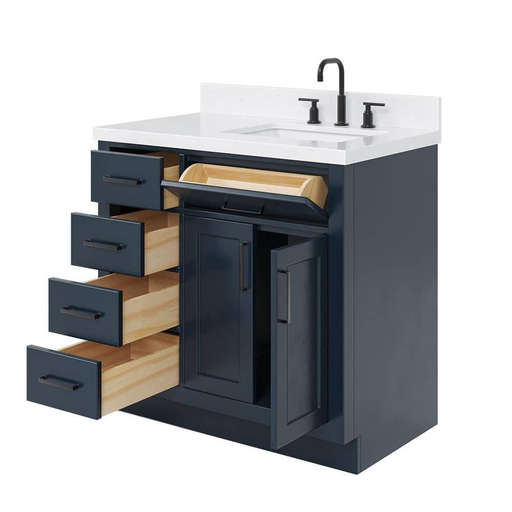 Ariel T036srcqrvo Hepburn 36" Free Standing Single Basin Vanity Set - Blue