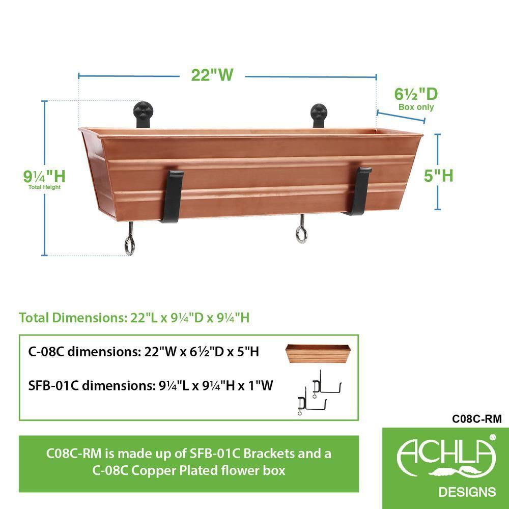 ACHLA Metal Window Box Planter