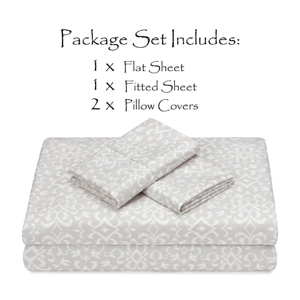 Chanasya Ultra Soft Floral Microfiber Percale Sheet Set