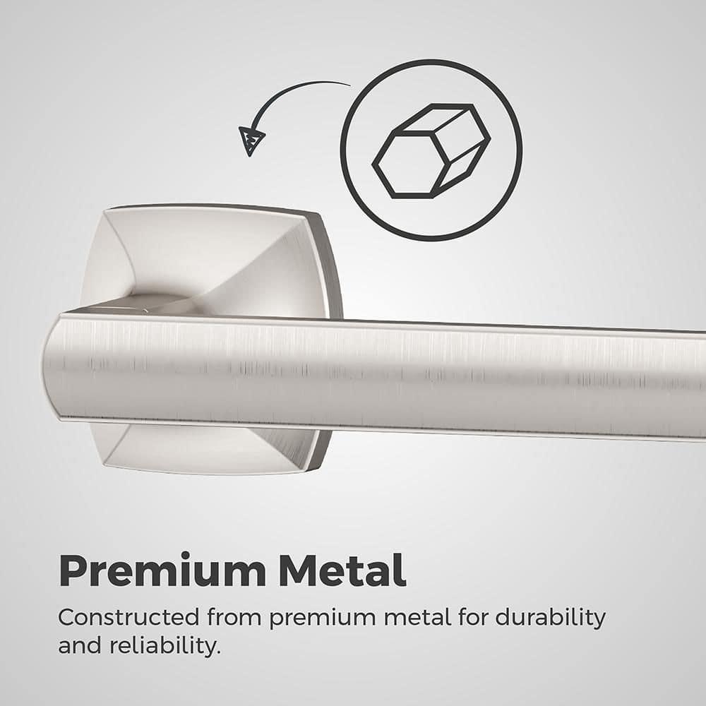 Pfister Vaneri Bath Towel Bar for Bathroom, 24-Inch, Wall-Mounted, Screw-In, Spot Defense Brushed Nickel Finish, BTBVRI2GS