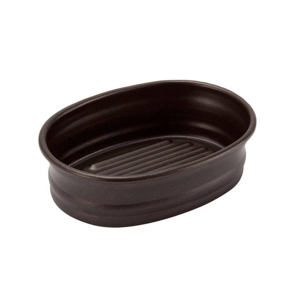 InterDesign Olivia Bar Soap Dish for Bathroom Vanities, Kitchen Sink, Bronze