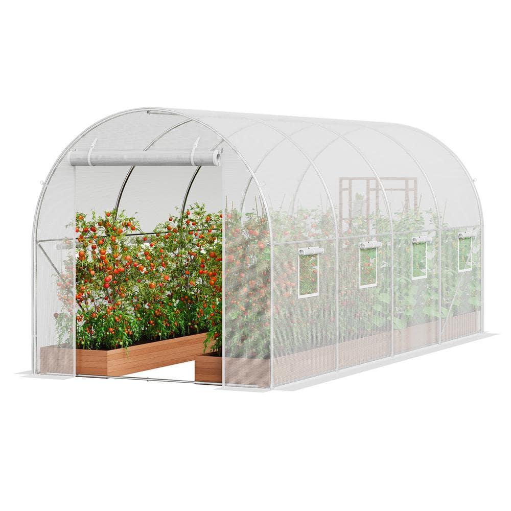 VEVOR Walk-in Tunnel Greenhouse Galvanized Frame PE Cover