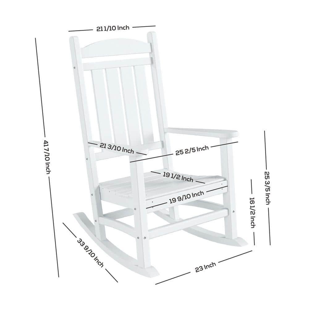 Polytrends  Laguna Hdpe All Weather Outdoor Patio Rocking Chair Turquoise