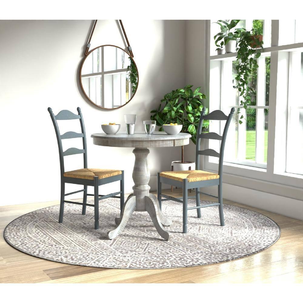 Carolina Living 30" Salem Round Pedestal Dining Table Natural Driftwood