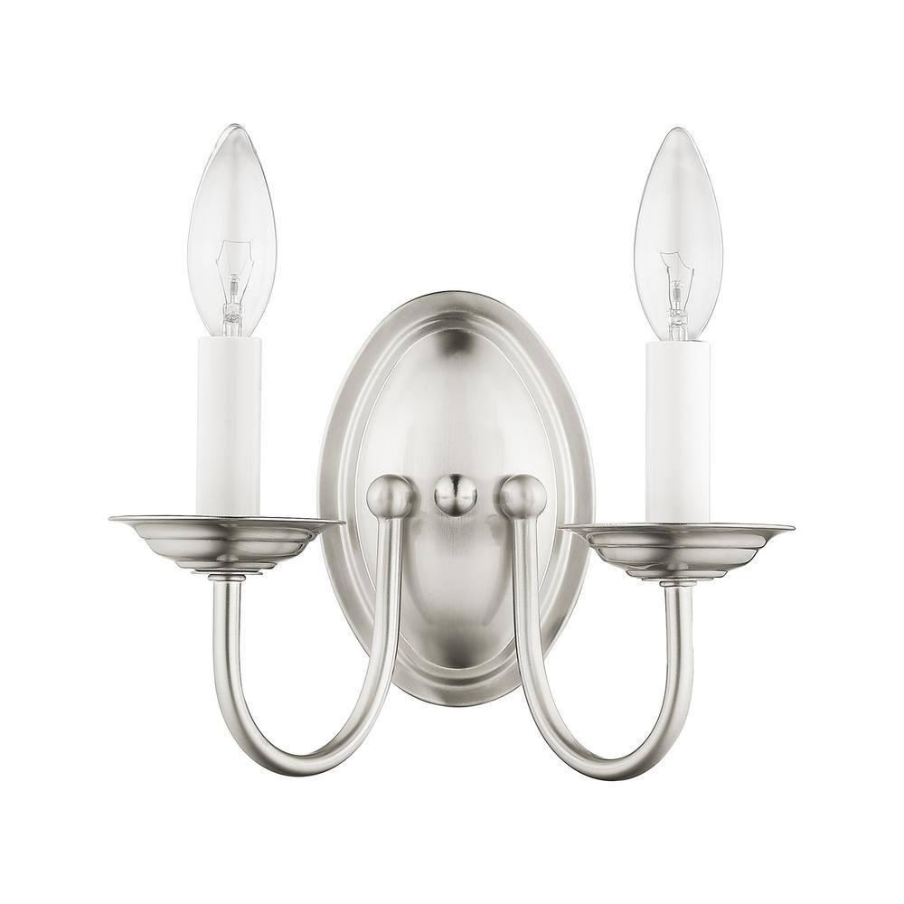 Livex Lighting Home Basics 2 - Light Wall Light in  Brushed Nickel