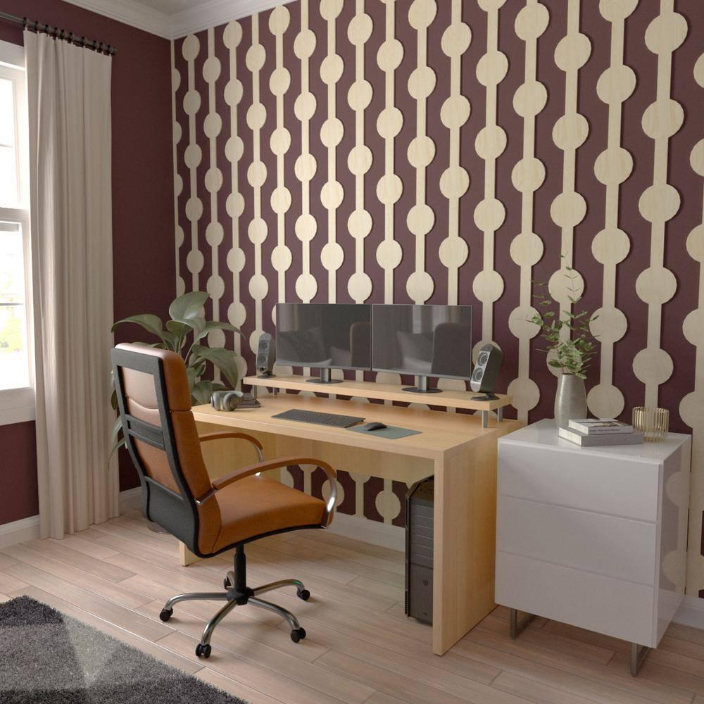 Ekena Millwork Bridgeport Adjustable Wood Decorative Slat Wall Panel Kit