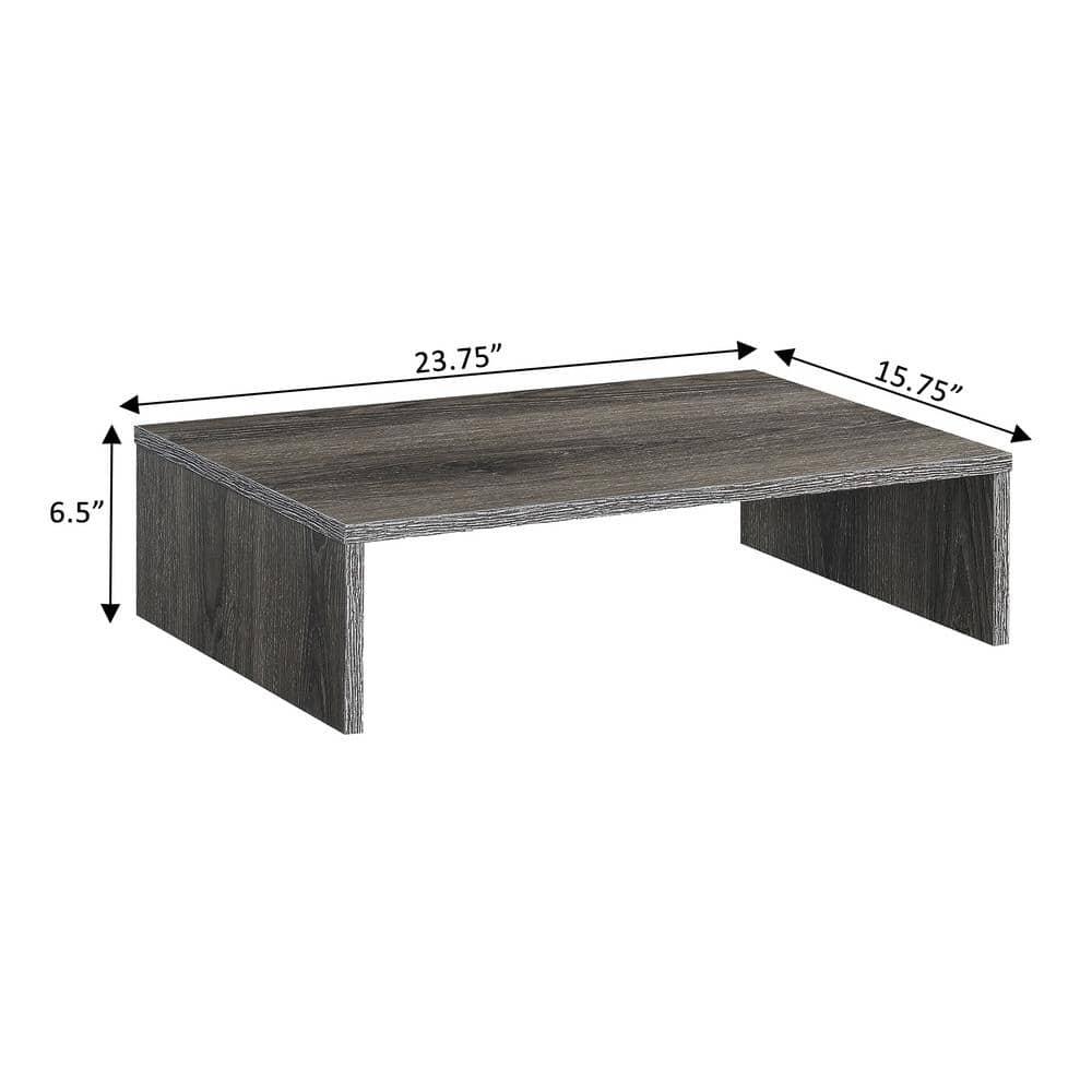 Convenience Concepts Designs2Go Small TV/Monitor Riser for TVs up to 26 inches, Weathered Gray