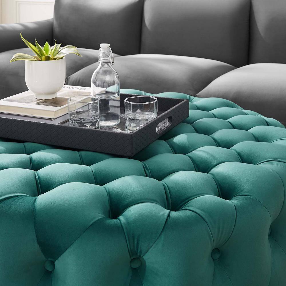Modway Modway Amour Tufted Button Large Round Performance Velvet Ottoman