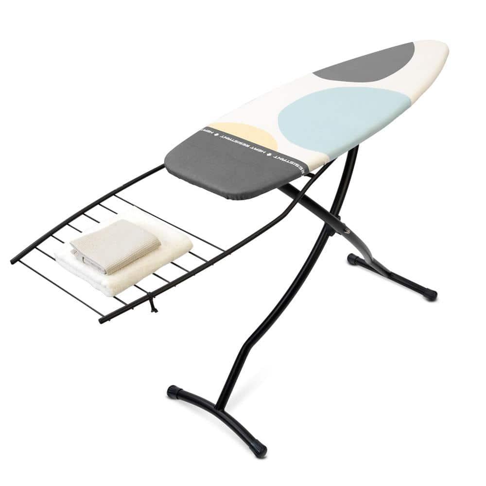 Brabantia Size D XL Ironing Board with Linen Rack and Heat Resistant Parking Zone Spring Bubbles Cover & Reviews | Wayfair