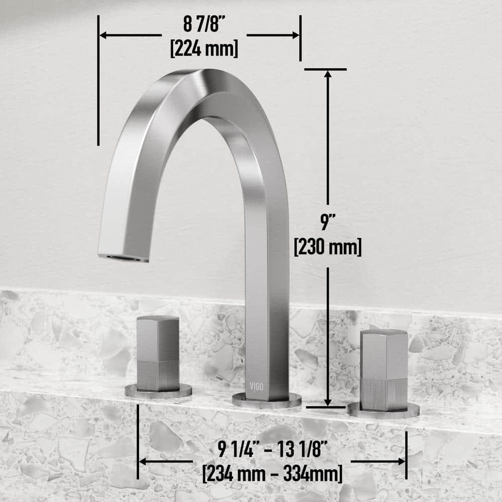 Hart 9" H Two Handle Widespread Bathroom Faucet