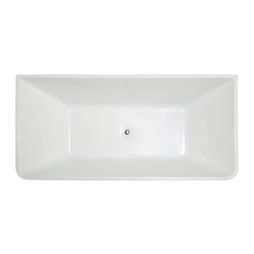 67'' x 31.5'' Freestanding Soaking Acrylic Bathtub