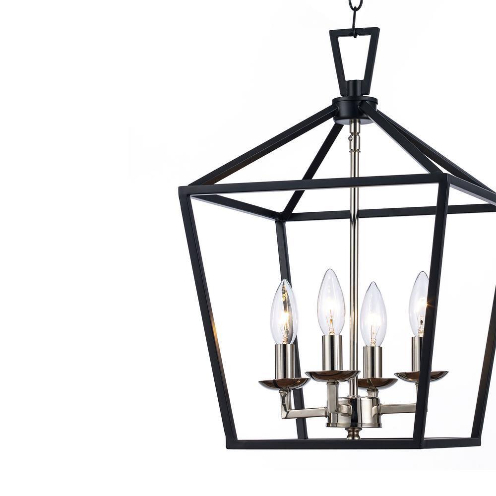Trans Globe Lighting 10264 Lacey 4 Light 12" Wide Pendant - Black