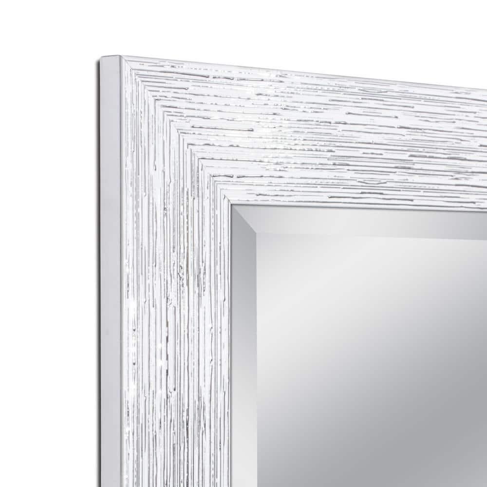 Head West Bronze Distressed Embossed Rectangular Framed Beveled Accent Wall Vanity Mirror - 30.5 x 36.5