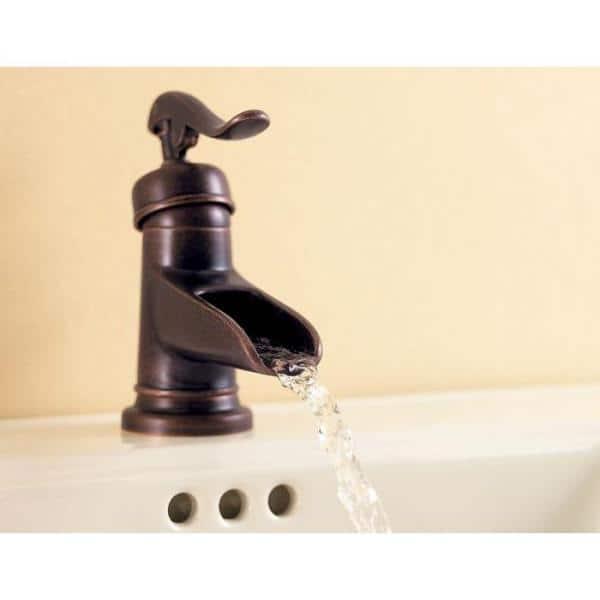 RUIHONGQING Ashfield Bathroom Sink Faucet, Single Handle, Single Hole or 3-Hole, Rustic Bronze Finish, LF042YP0U