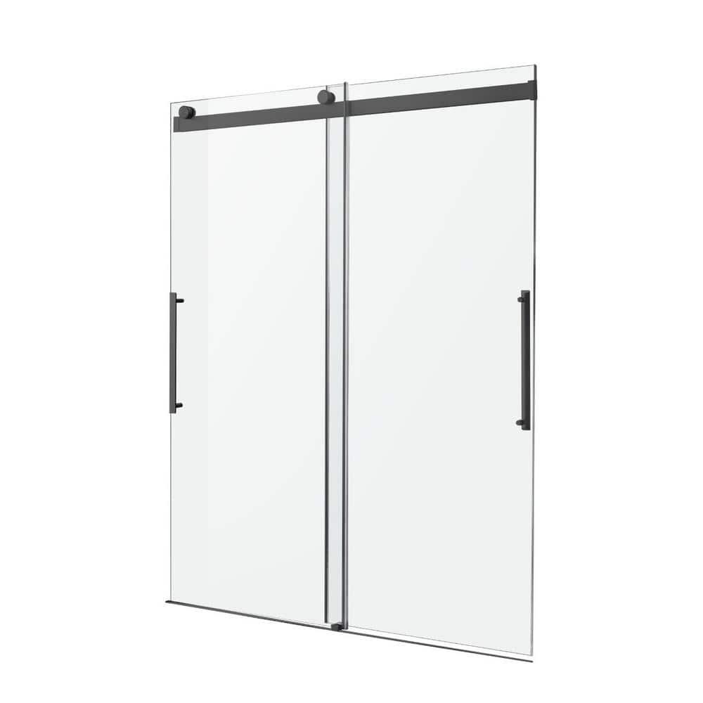 ANZZI SD-FRLS05901MB Stellar 48" W x 76" H Double Sliding Frameless Shower Door