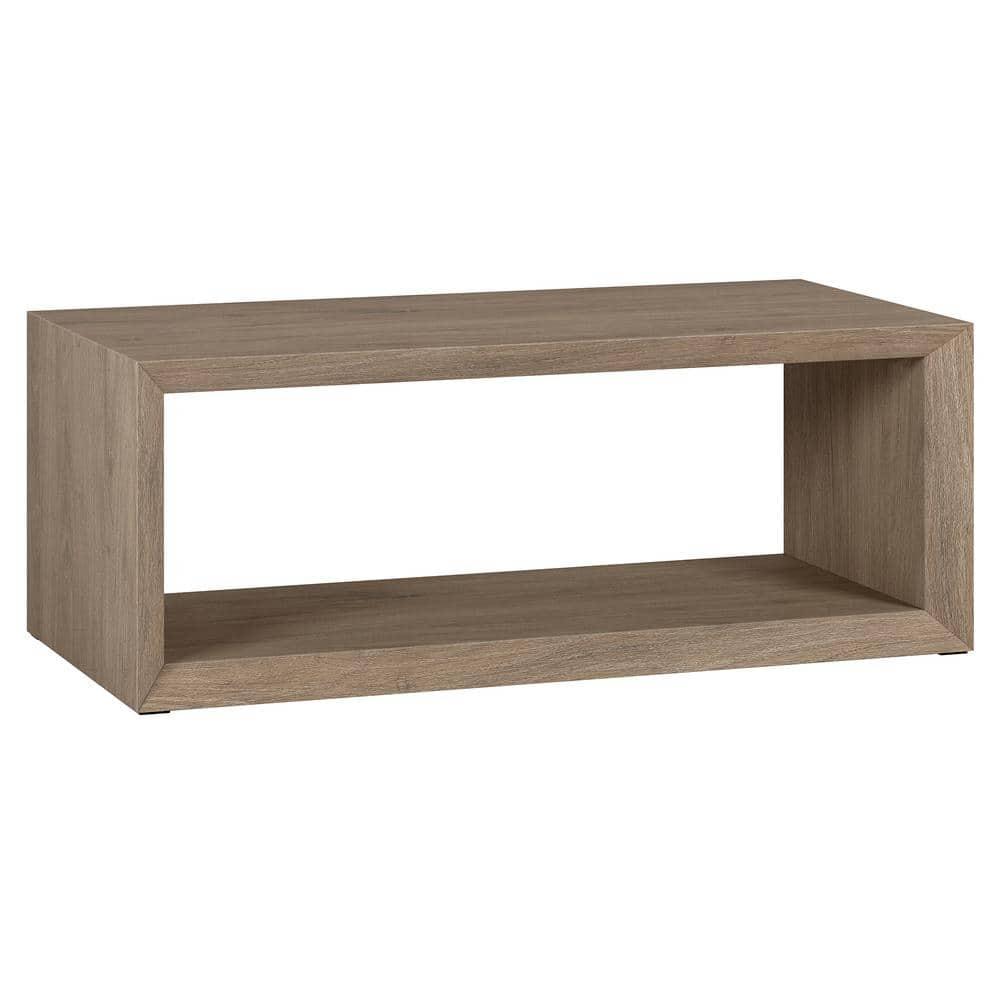 Foxtrot Faux Wood Coffee Table With Shelf