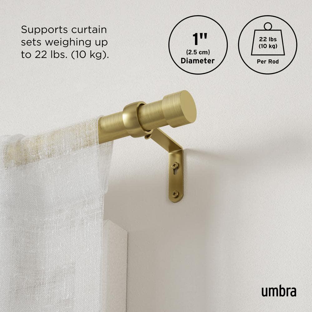 Umbra CAPPA Adjustable Single Steel Curtian Rod