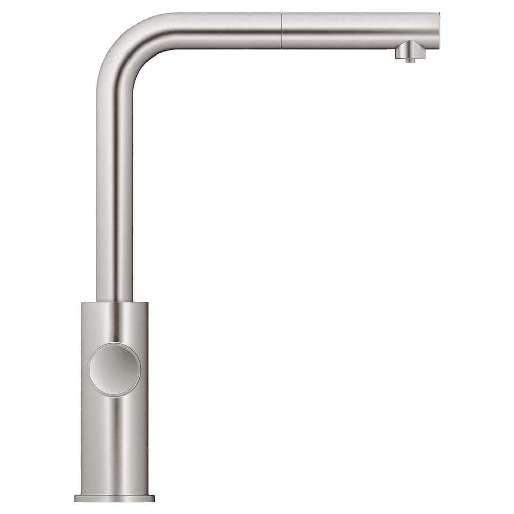 Blue Pull Out Single Handle Kitchen Faucet with Accessories