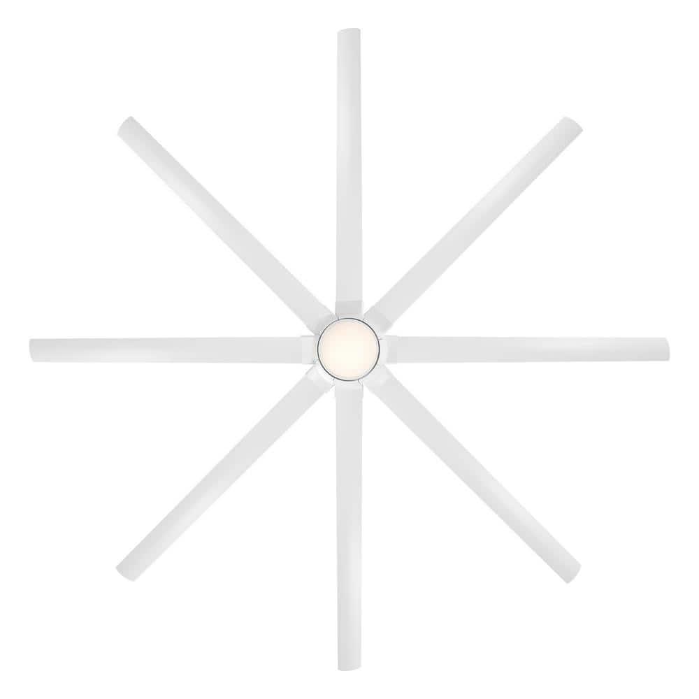 Hydra 8 - Blade Outdoor LED Smart Standard Ceiling Fan with Wall Control and Light Kit Included, Works With Alexa and iOS or Android App