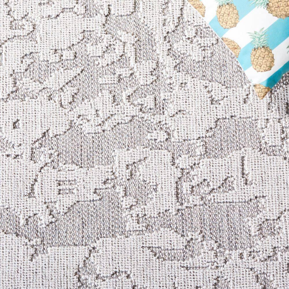 Global GLB224 Power Loomed Indoor/Outdoor Area Rug - Gray/Light Gray - 8'9"x11'9" - Safavieh.