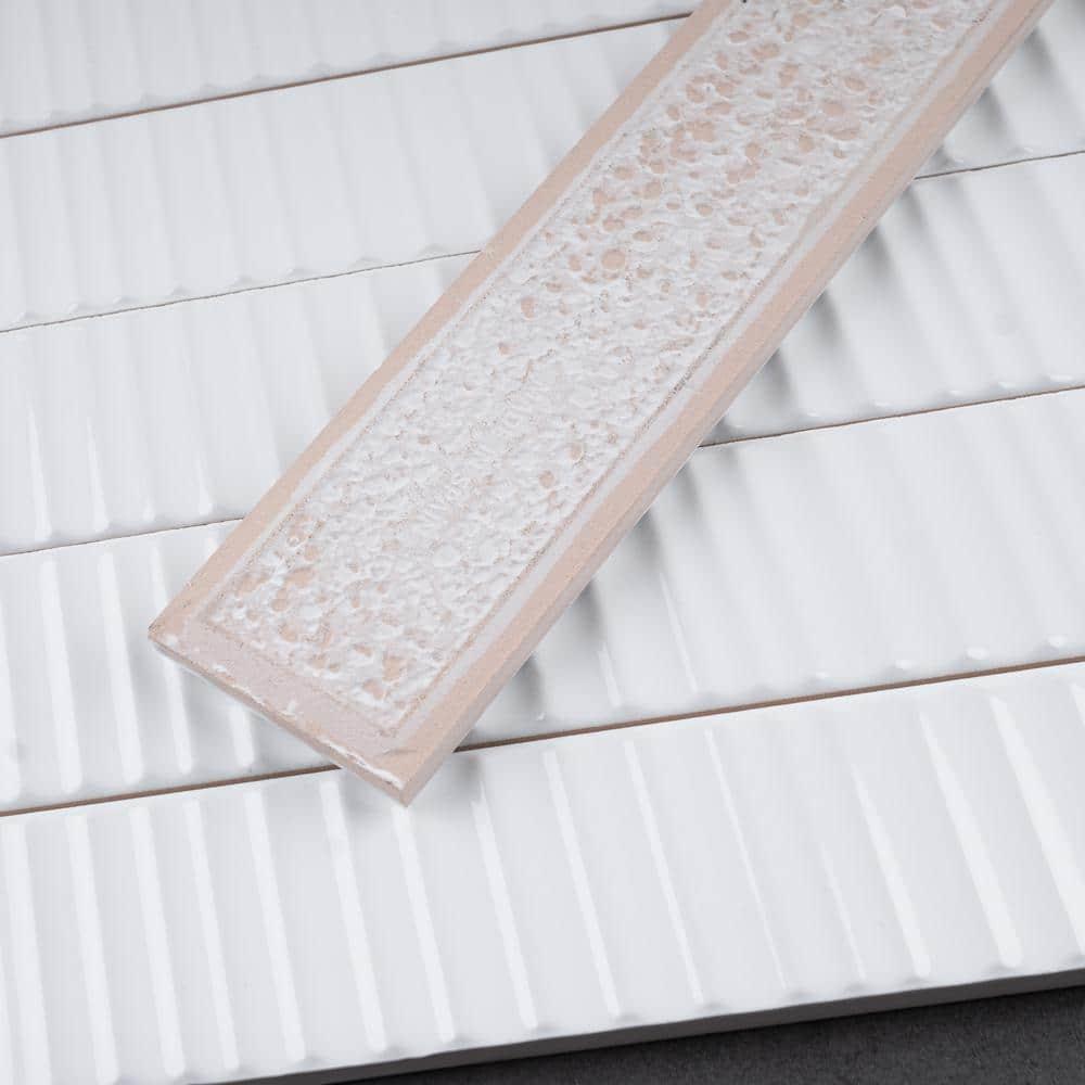 Supreme Tile Nova 1.97 in. X 11.81 in. Polished Ceramic Subway Wall Tile