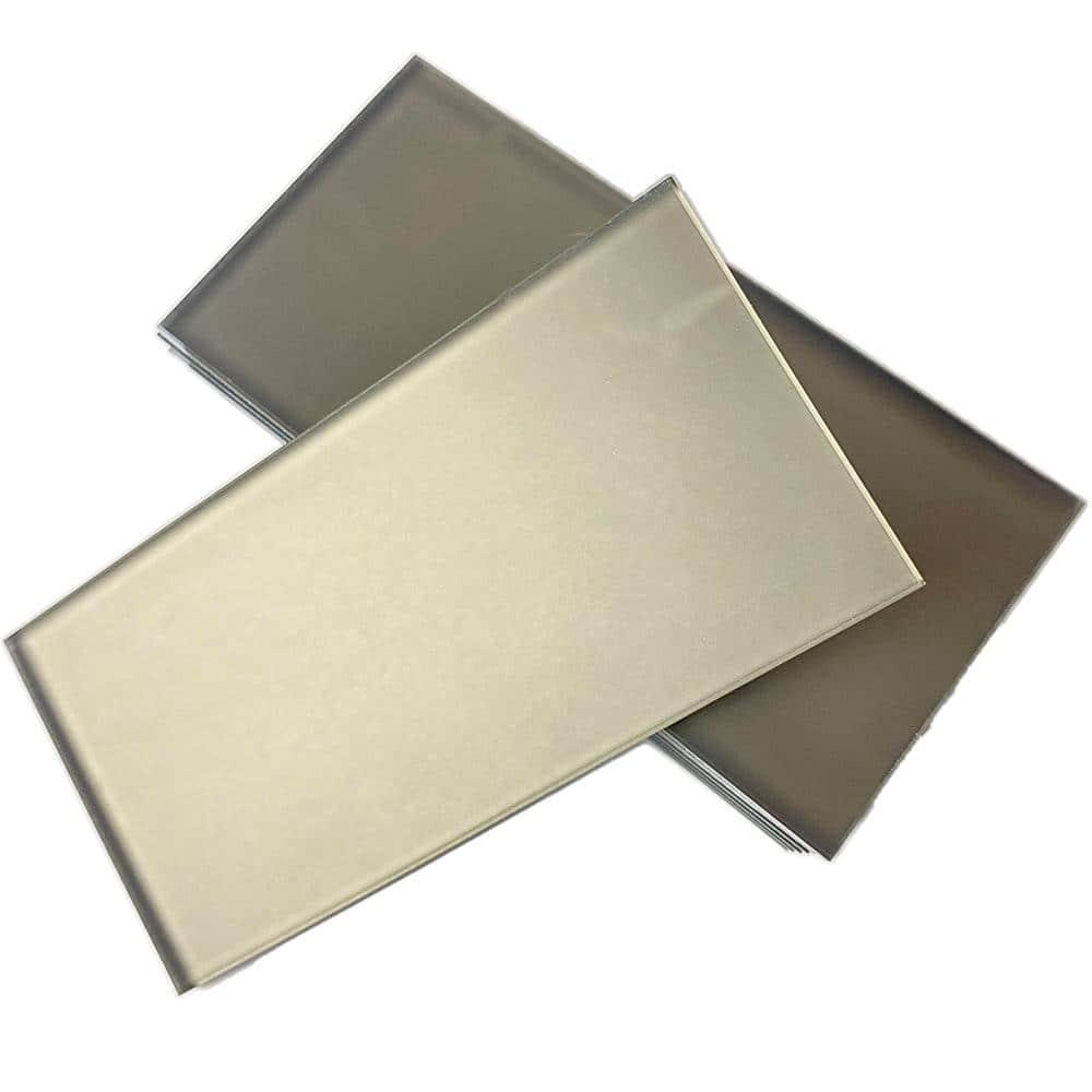 Abolos Forever Matte 3 in. x 6 in. Diamond Grade Glass Straight Edge Subway Decorative Kitchen & Bathroom Wall Tile