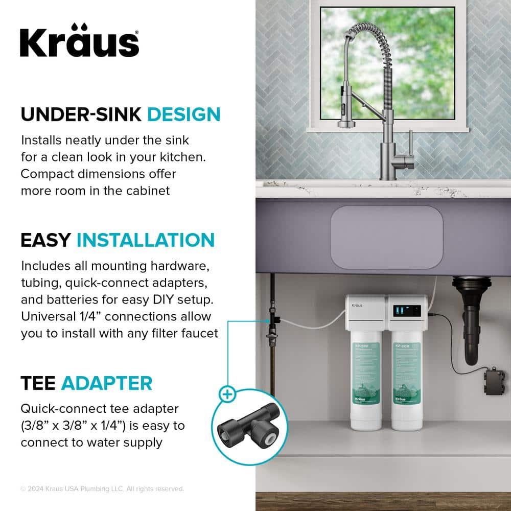 Purita White Dual-Stage Under Sink Water Filtration System