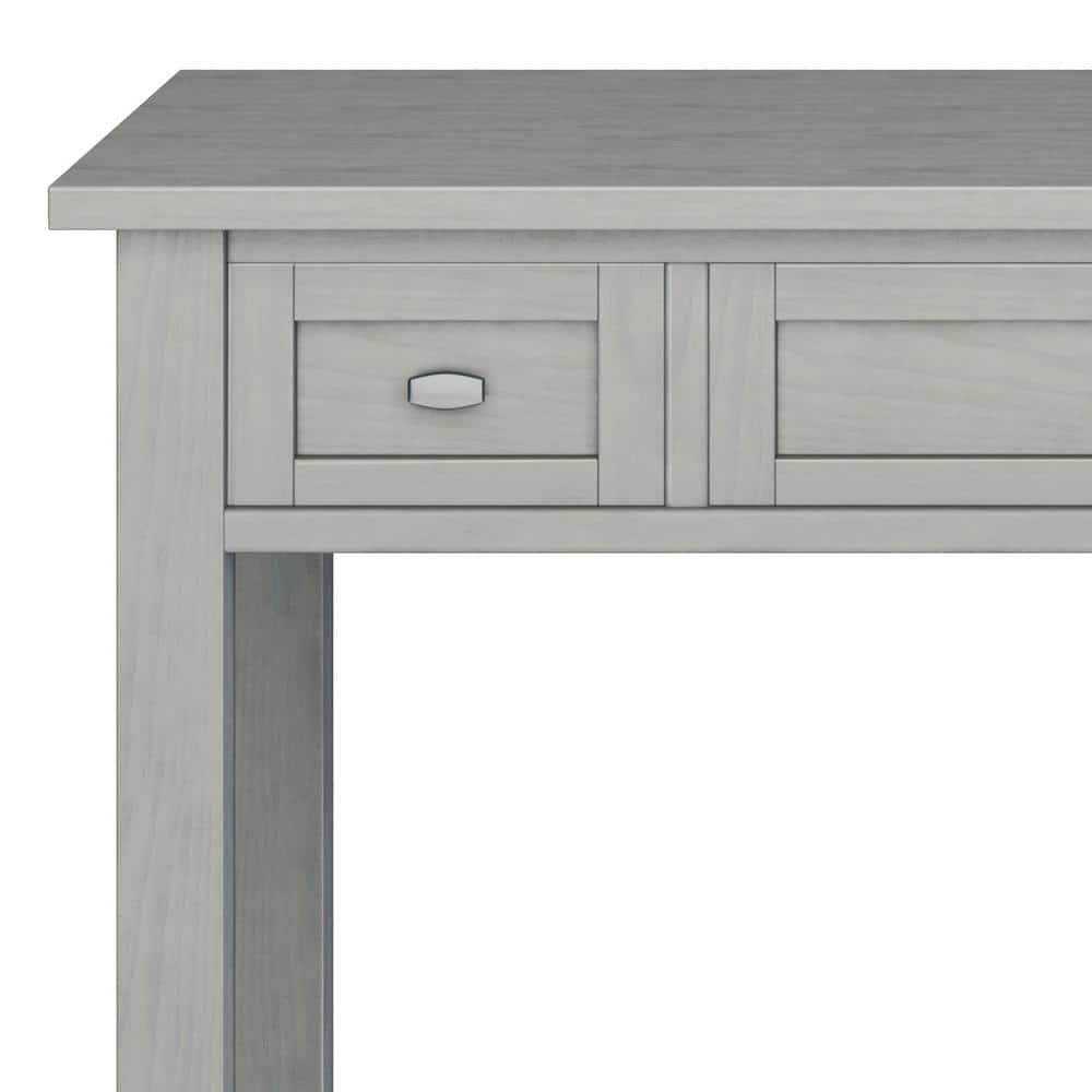 Simpli Home Warm Shaker SOLID WOOD Transitional 48 inch Wide Writing Office Desk in Fog Grey