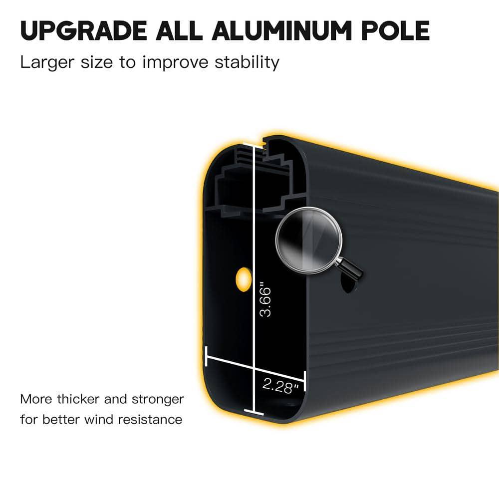 10x13 ft. 360° Rotation Square Cantilever Patio Umbrella with Bluetooth Speaker and LED Light in Taupe