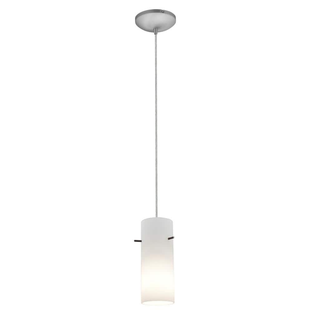 Access Lighting Cylinder 1 - Light Pendant in  Brushed Steel
