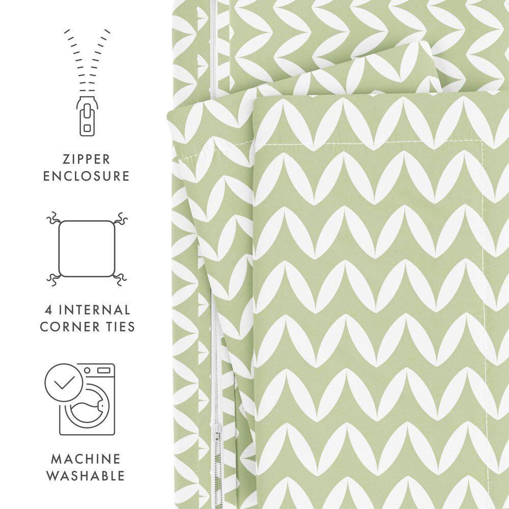 Simply Soft™ Puffed Chevron Pattern Duvet Cover Set