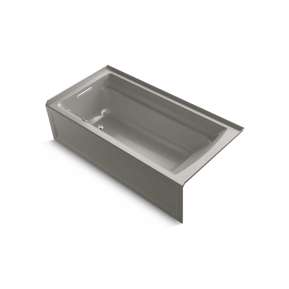 72" x 36" Acrylic Alcove Soaking Bathtub with Comfort Depth