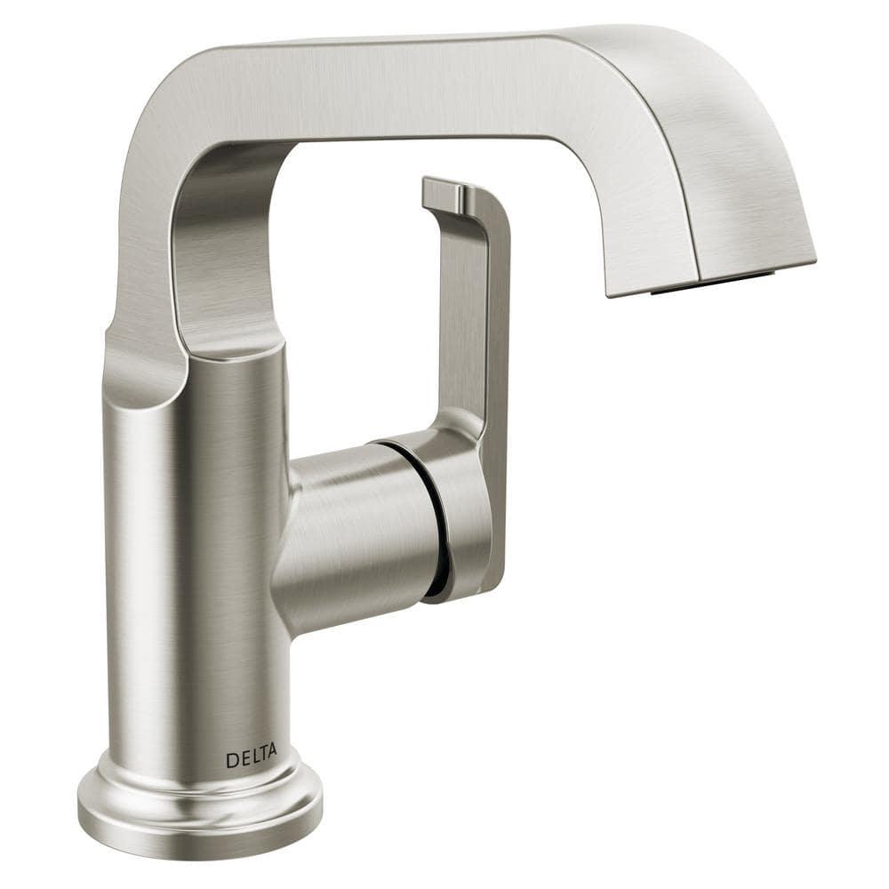 Tetra Single Hole Bathroom Faucet, Single Handle Bathroom Sink Faucet with Drain Assembly