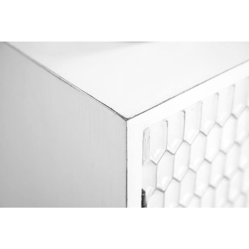 Coaster Contemporary Wood Rectangular 2-Door Accent Cabinet in White