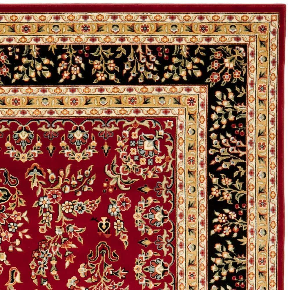 Lyndhurst LNH331 Power Loomed Area Rug - Red/Black - 8'x11' - Safavieh.