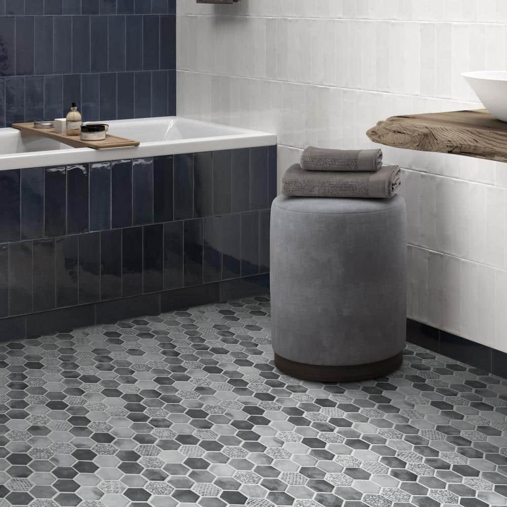 Sunwings 11.7" x 10.2" Recycled Glass Honeycomb Wall & Floor Tile