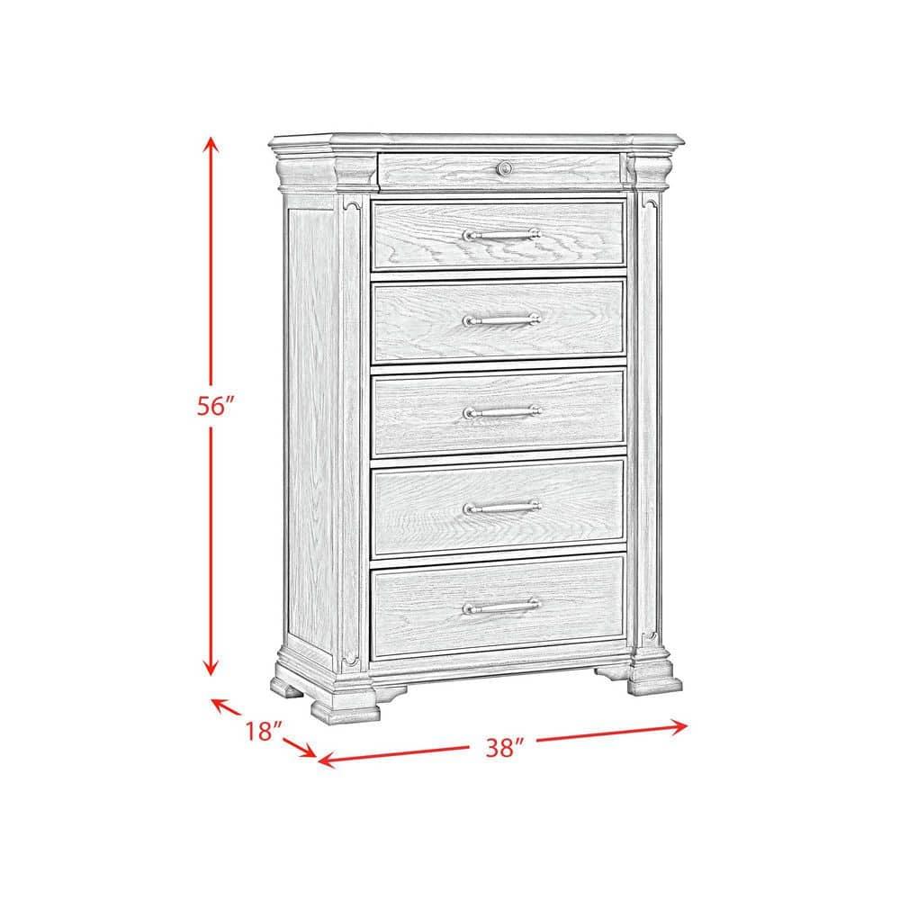 Elements Paterson  6-Drawer Chest in Grey
