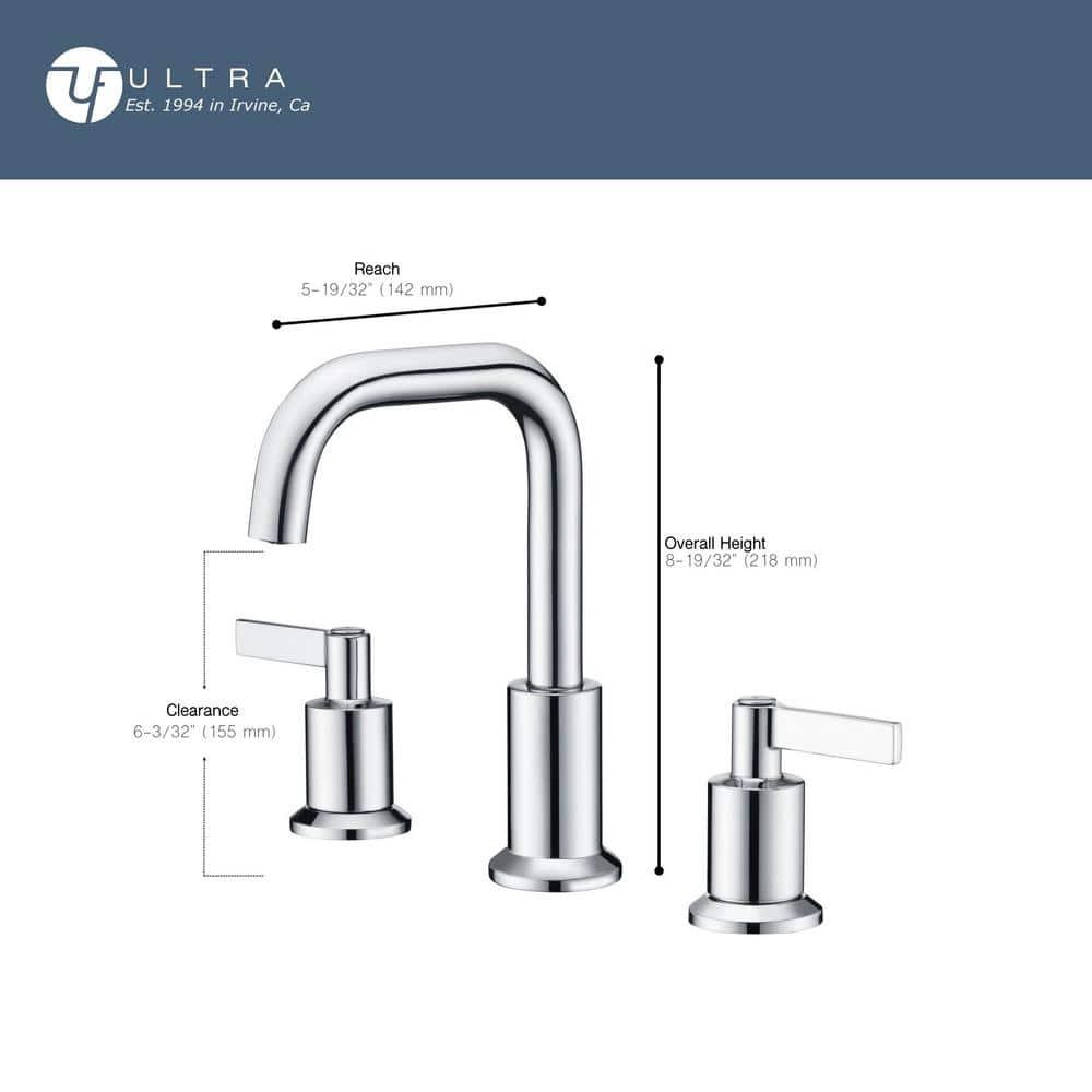 Kree Widespread 2-handle Bathroom Faucet with Drain Assembly