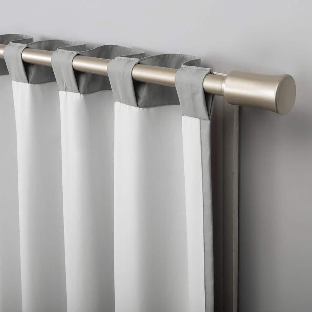 40"x63" Sun Zero 100% Blackout Cyrus Thermal Back Tab Curtain Panel Silver: Modern Solid Indoor Polyester
