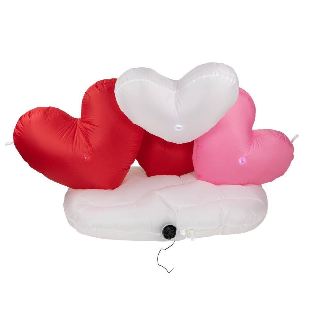 Northlight Seasonal 5' Inflatable Lighted Valentine's Day Conversation Hearts Outdoor Decoration