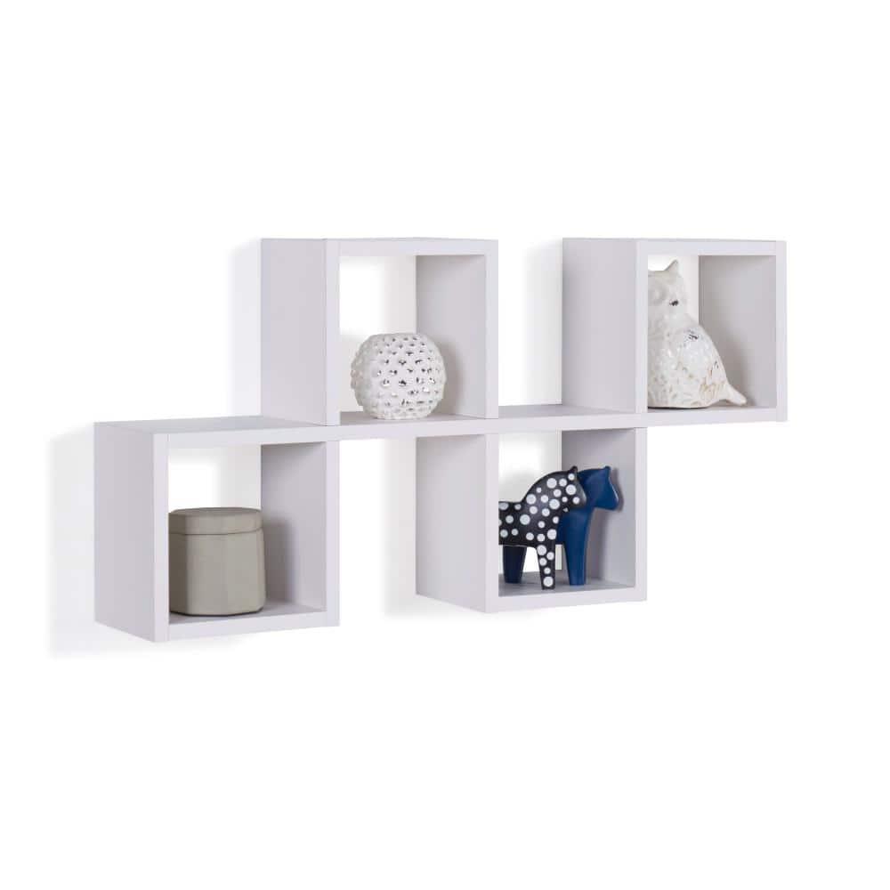 30" x 15.25" Cubby Chessboard Wall Shelf White - Danya B.