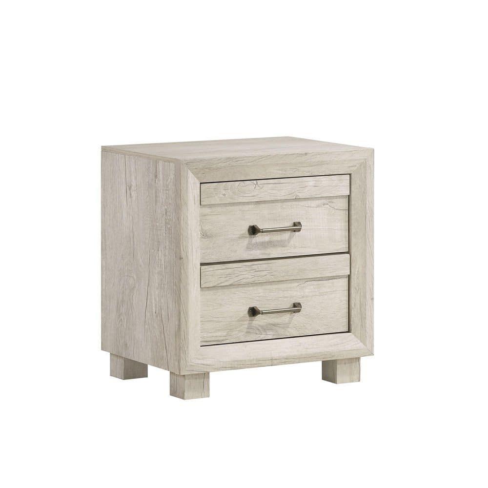 Picket House Furnishings Tarrant 2-Drawer Nightstand with USB in White