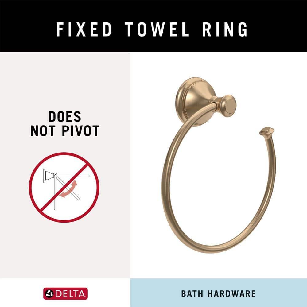 Cassidy Wall Mount Round Open Towel Ring Bath Hardware Accessory in Venetian Bronze