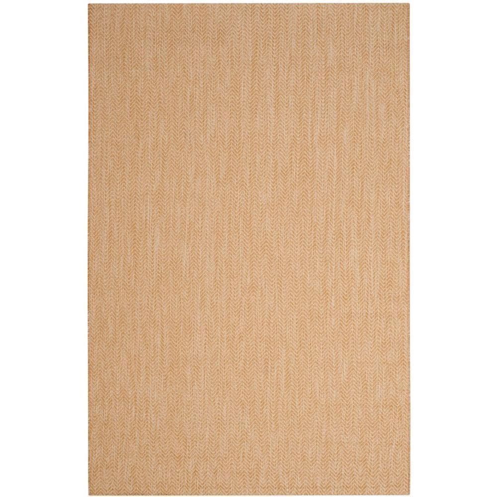 Courtyard CY8022 Power Loomed Indoor and Outdoor Area Rug - Natural/Cream - 4'x5'7" - Safavieh