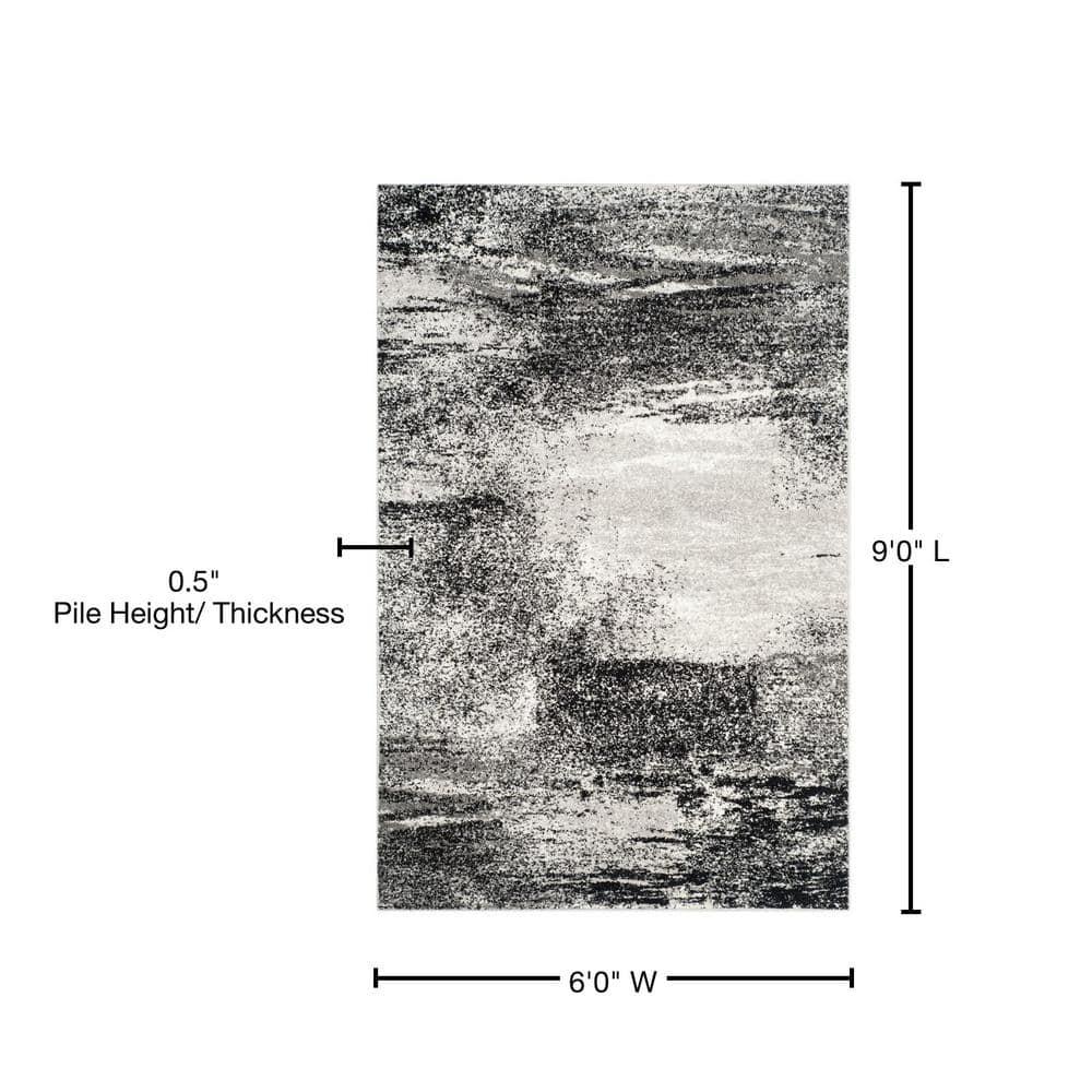 Adirondack ADR112 Machine Made Indoor Area Rug - Silver/Multi - 6'x9' - Safavieh