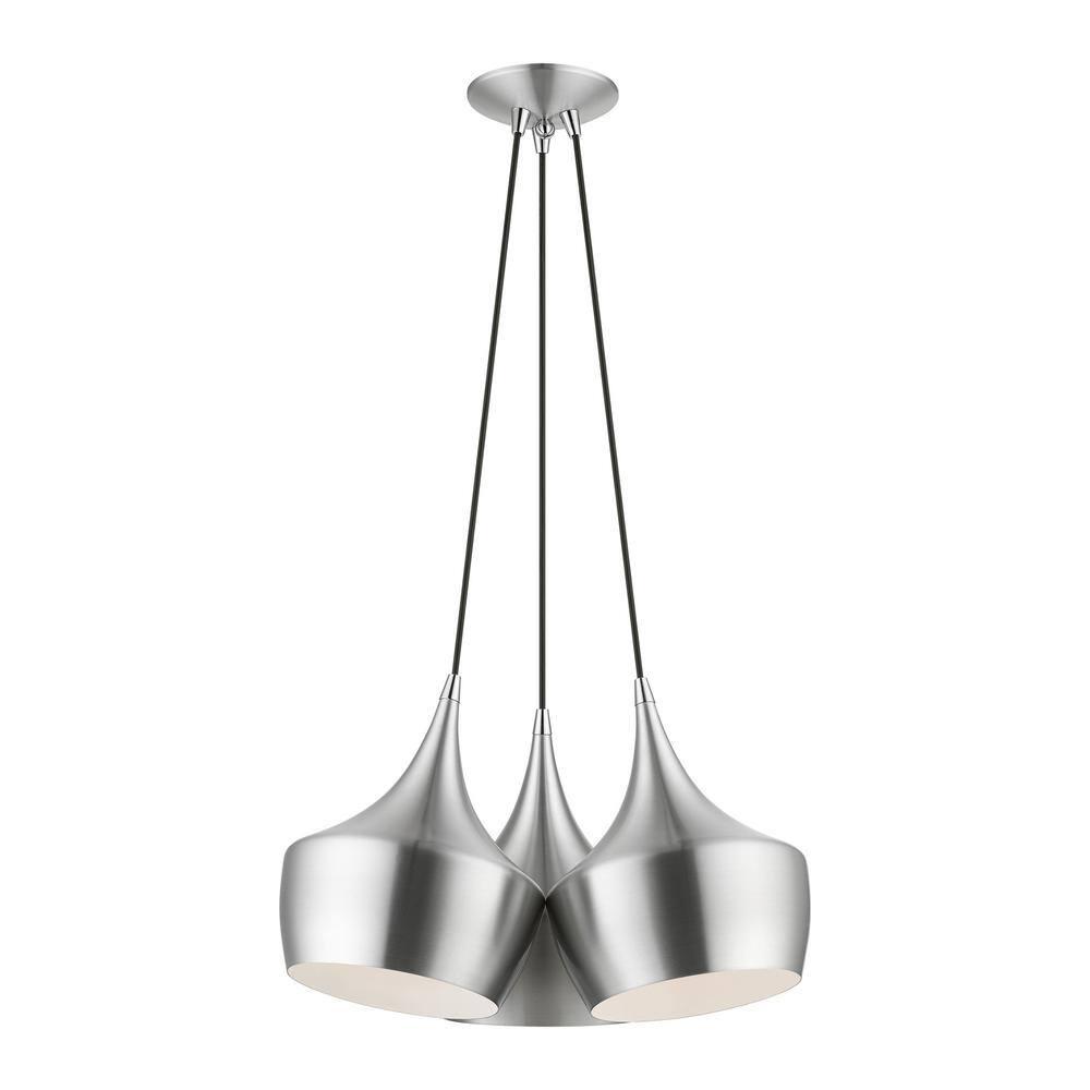 Livex Lighting Waldorf 3 - Light Pendant in  Brushed Aluminum