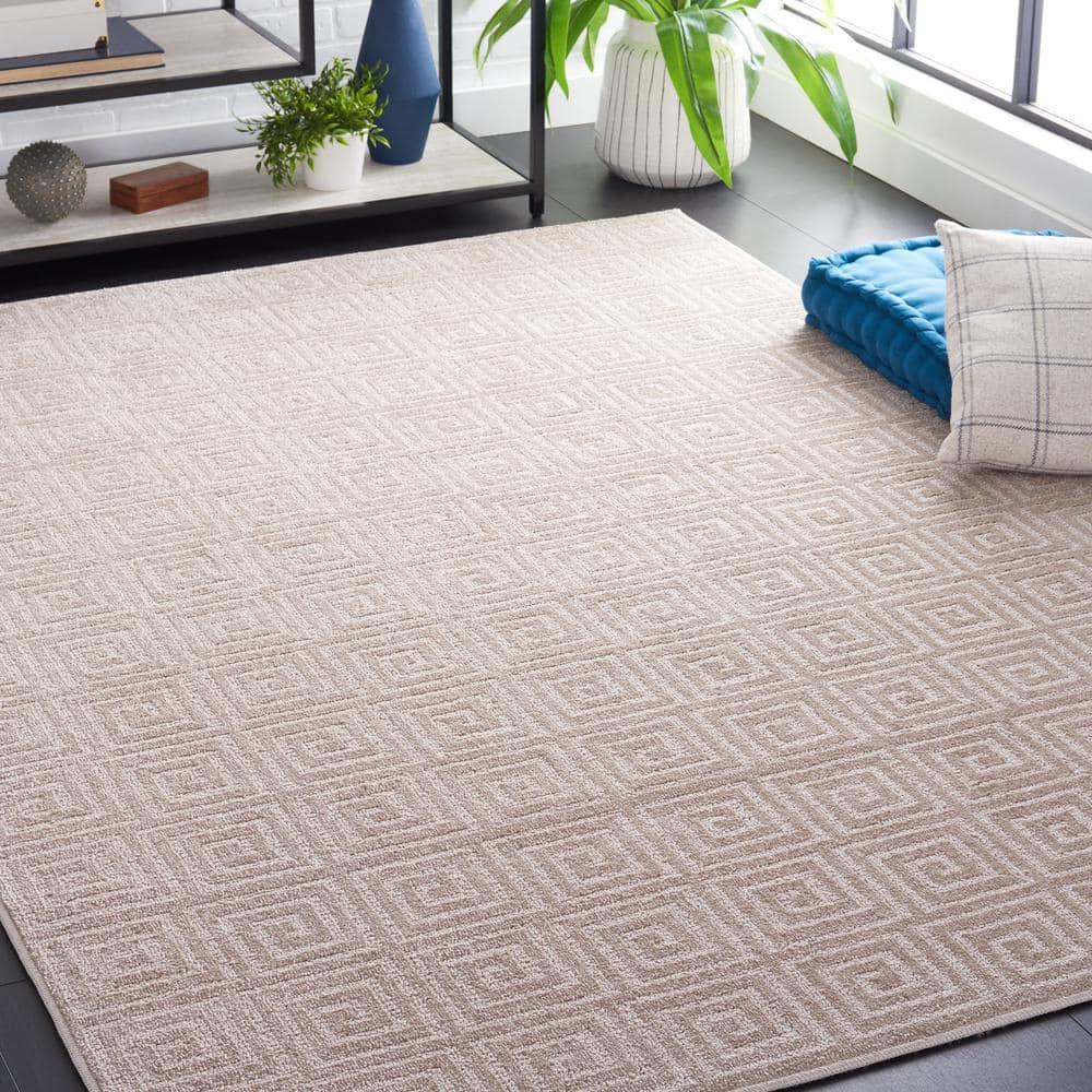 Pattern and Solid PNS412 Power Loomed Area Rug - Beige - 5'3"x7'6" - Safavieh.